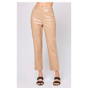 L*Space Quincey Pant S Faux Leather & Polyester Light Brown